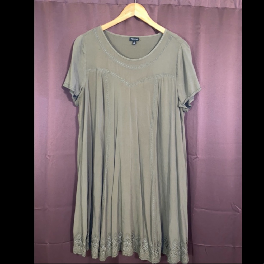 Torrid Light Olive Green Dress